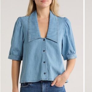 Avec Les Filles Denim Top